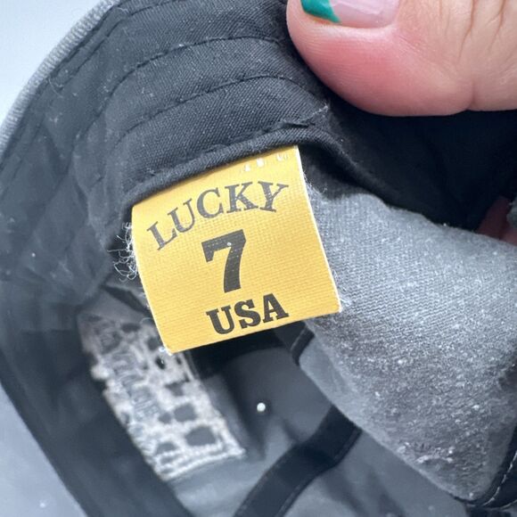 Holden Beach Hat Adult One Size Gray Strap Back Cap North Carolina USA flag - Picture 7 of 7